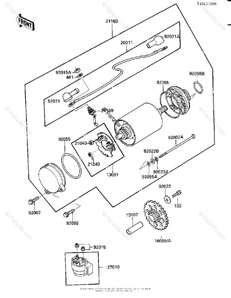 kawasaki motorcycle  oem parts diagram  starter motor partzillacom