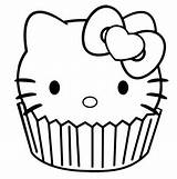 Kitty Coloring Pages Hello Cupcake Getcolorings sketch template