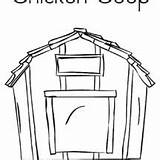 Coloring Coop Chicken Pages Netart Kids sketch template