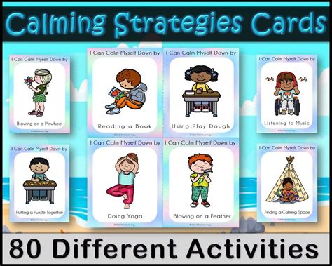 calm  strategies cards  kids  regulation coping etsy artofit