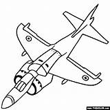 Coloring Pages Jet Color Fighter Harrier Sea Airplane Aircraft Kids Airplanes Print Printable Colouring Jets Thecolor Planes Others British Library sketch template
