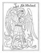 Michael Archangel Coloring St Catholic Drawing Pages Saint Printable Getdrawings Color Mandala September Draw Print Getcolorings Choose Board sketch template