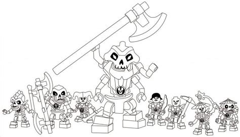lego ninjago skeleton army coloring page