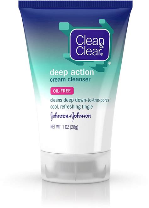 clean clear deep action cream facial cleanser  oz pack