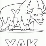 Yak Alphabet Print Click sketch template