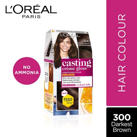 L Oreal Paris Casting Creme Gloss Hair Color 300 Darkest Brown 87 5 Gm