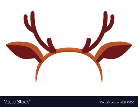 colorful cartoon reindeer antler hat royalty  vector