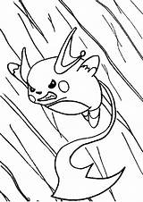 Coloring Action Pages Raichu Getcolorings sketch template