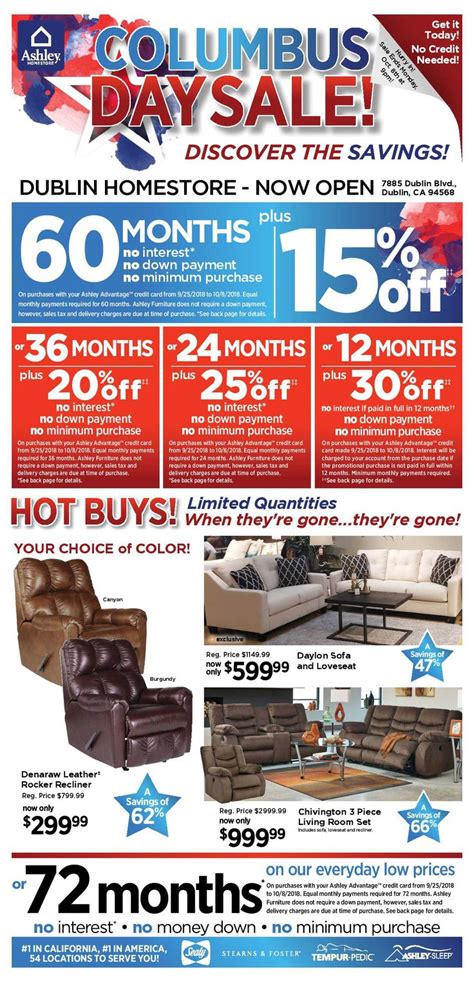 ashley furniture weekly deals flyer january    weeklyadcom weekly ad circular