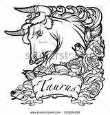 Taurus Coloring Designlooter Astrology sketch template