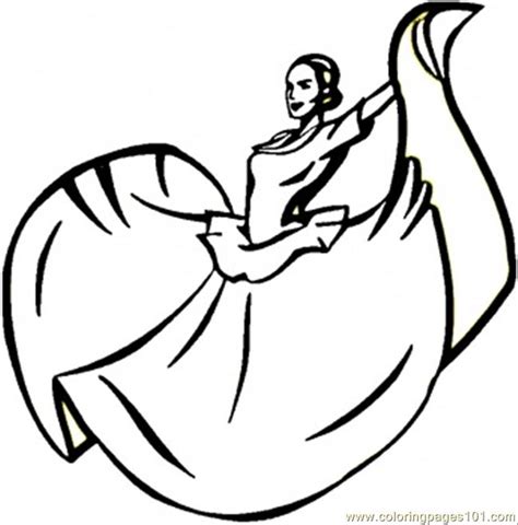 coloring pages dancing mexican woman countries mexico