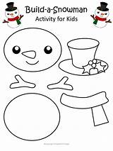 Snowman Christmas Printable Craft Crafts Winter Template Preschool Kids Coloring Simple Ornament Cut Activity Paper Toddler Simplemomproject Easy Toddlers Project sketch template