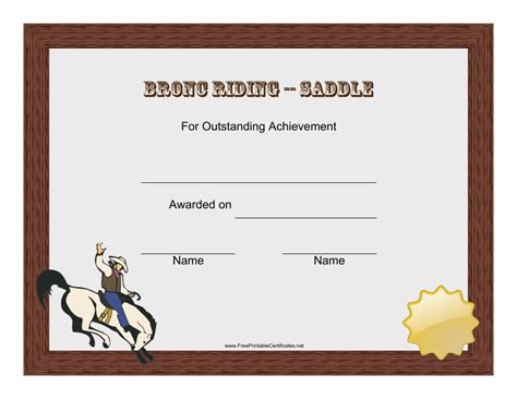 printable horse riding certificates