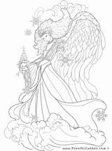 Coloring Pages Printable Angel Adults sketch template