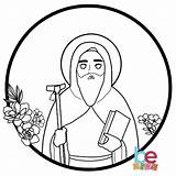 Anthony Colouring Saint Great sketch template