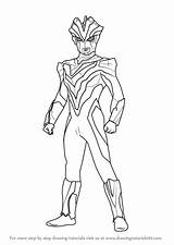 Ultraman Victory Draw Step Cartoon Drawing Drawingtutorials101 sketch template