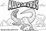 Dinosaur Coloring Pages Discover Print Allosaurus sketch template