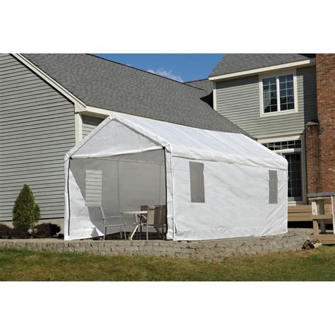 shelterlogic  clearview canopy enclosure kit white  windows canopy  included