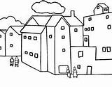 Coloring Pages Apartment Buildings Printable sketch template