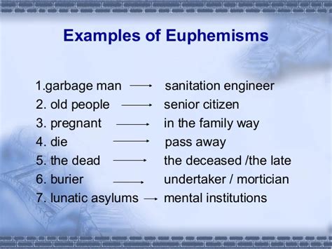 euphemisms in english what are the most common ones knowledge