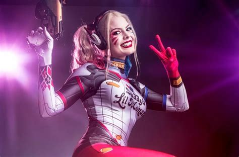 overwatch dc d va quinn cosplay by infamous harley quinn aipt