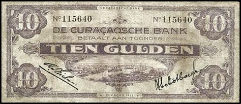 banknote world educational curacao curacao  gulden  p