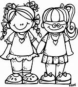 Friends Clipart Melonheadz Coloring Clip School Pages Clothes Child Kids Cute Sheets Choose Board Colouring sketch template