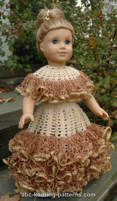 Abc Knitting Patterns American Girl Doll Southern Belle Dress Ii