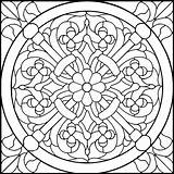 Stained Glass Pattern Patterns Printable Simple Window Drawing Mosaic Designs Pages Mandala Coloring Templates Guide Line Guidepatterns Painting Baroque Windows sketch template