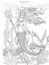 Coloring Mermaid Pages Adult Sheets Colouring Mermaids Book Fish Books Barbara Lanza Sea Mythical Cute Haven Creative Printable Sketch Choose sketch template