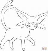 Coloring Espeon Pages Printable sketch template