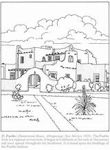 Coloring Pages House Book Color Mexico Architecture Vintage American Haven Creative Choose Board Albuquerque Drawings Adult Colouring sketch template