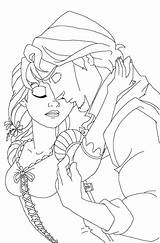 Rapunzel Flynn Rider Coloring Pages Drawing Deviantart Disegni Da Colorare Disney Drawings Tangled Di Kissing Wedding Getdrawings Book sketch template