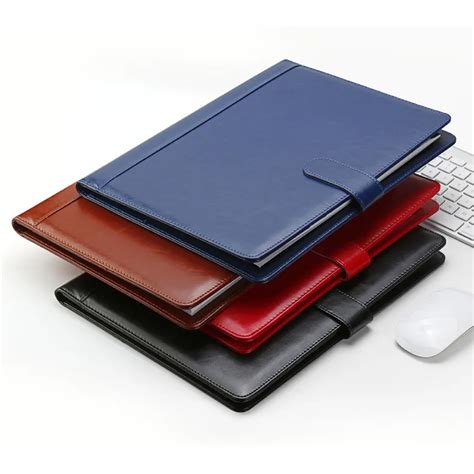 buy high quality pu leather portable file folder  portfolio  case