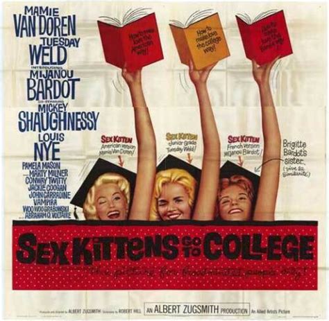 Sex Kittens Go To College Movie Poster 27x40 B Mamie Van Doren Tuesday