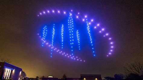 bowl game drone light show sky elements