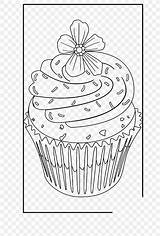 Pages Coloring Cupcake Colouring Bakery Book Baking Cake Cup Adult Favpng sketch template