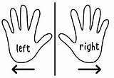 Left Right Hands Template Kids Worksheets Preschool Printable Kindergarten Board Students Learning Grade Activities Handed Teaching Templates Know Help Choose sketch template