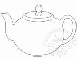 Teapot Teapots Coloringpage sketch template