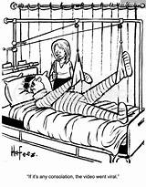 Broken Bones Cartoon Cartoons Cast Body Hospital Funny Comics Arm sketch template