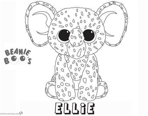 beanie boo coloring pages ellie  printable coloring pages