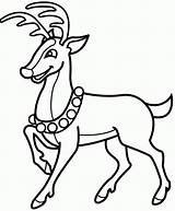 Coloring Pages Reindeer Drawing Deer Rudolph Christmas Printable Kids Drawings Clipart Flying Easy Cliparts Santa Colouring Preschool Clip Template Happy sketch template