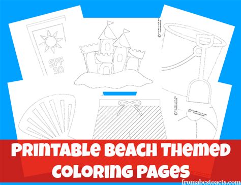 printable beach themed coloring pages  kids  abcs  acts