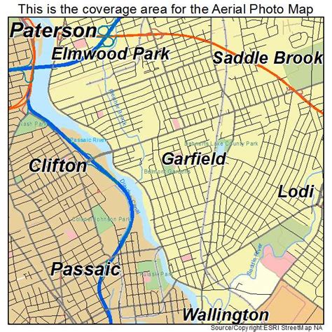 Aerial Photography Map Of Garfield Nj New Jersey