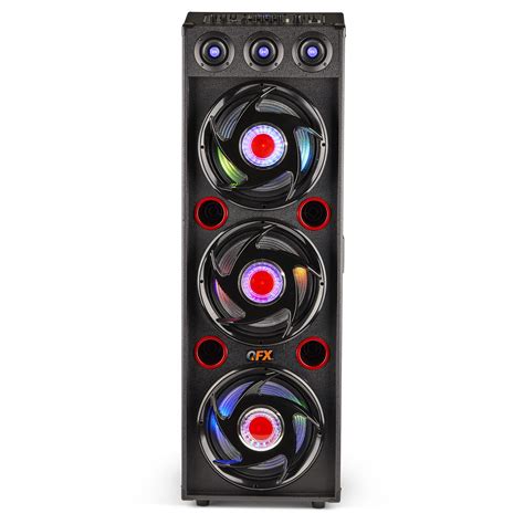 buy qfx sbx bt triple  woofer triple  tweeter high performance pa cabinet speaker