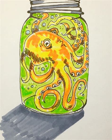 Pin By Danny Bates On Jarsandbottles Daily Art Octopus Squid Octopus