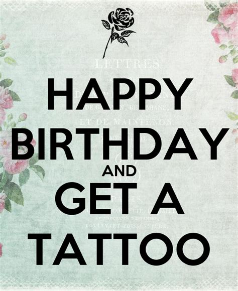 happy birthday    tattoo poster   calm  matic