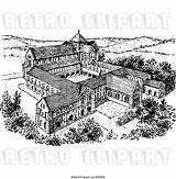 Norman Monastery Prawny sketch template