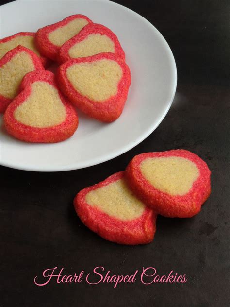 heart shaped butter cookies cook  click