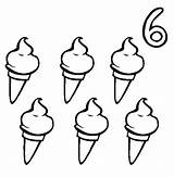 Ice Cream Coloring Six sketch template